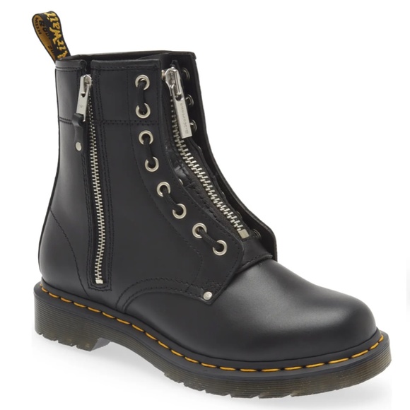 NIB $180 Dr. Martens 1460 Twin Zipper Boot (Women), BLACK! - Picture 1 of 6